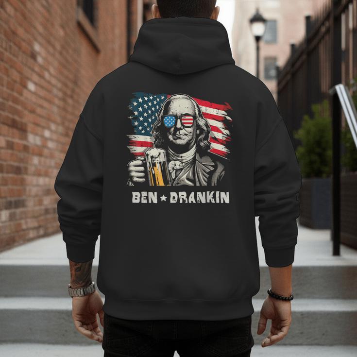 4th Of July Franklin Ben Drankin American Dad Men Women Men's Hoodie Back Print