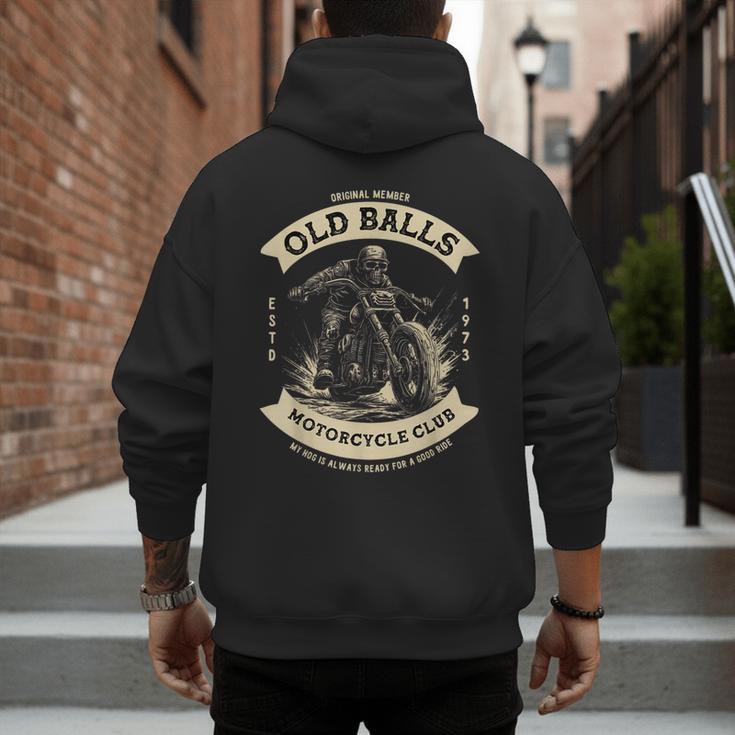 50th Birthday Vintage Motorcycle For Biker Dad Men's Hoodie Back Print 50th Birthday Vintage Motorcycle For Biker Dad Men's Hoodie Back Print
