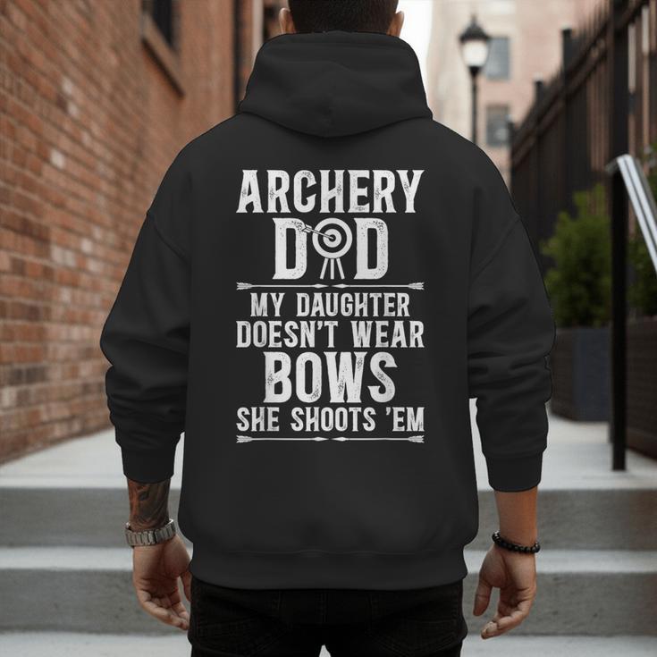 Archery Dad Dad Of An Archer Father Men's Hoodie Back Print