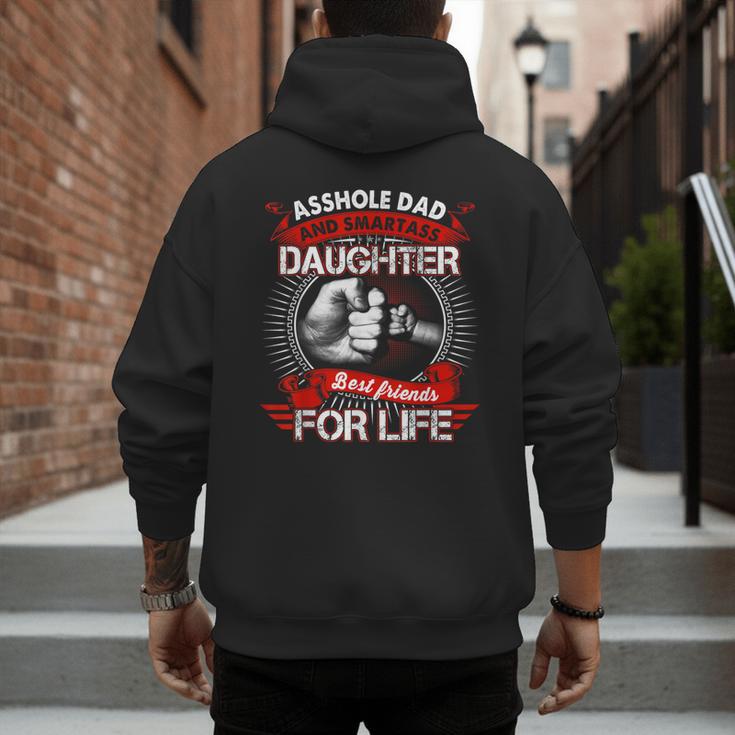 Asshole Dad And Smartass Daughter Best Friend For Life Men's Hoodie Back Print