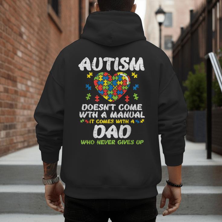 Autism Doesnt Come With Manual Dad Puzzle Awareness Men Men's Hoodie Back Print