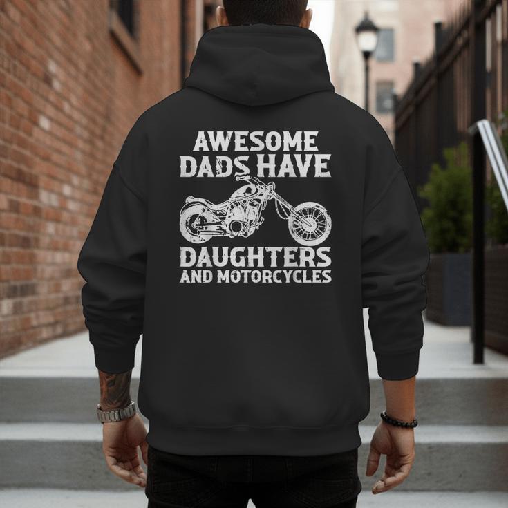 Awesome Dads Have Daughters And Motorcycles Men Fathers Day Men's Hoodie Back Print Awesome Dads Have Daughters And Motorcycles Men Fathers Day Men's Hoodie Back Print