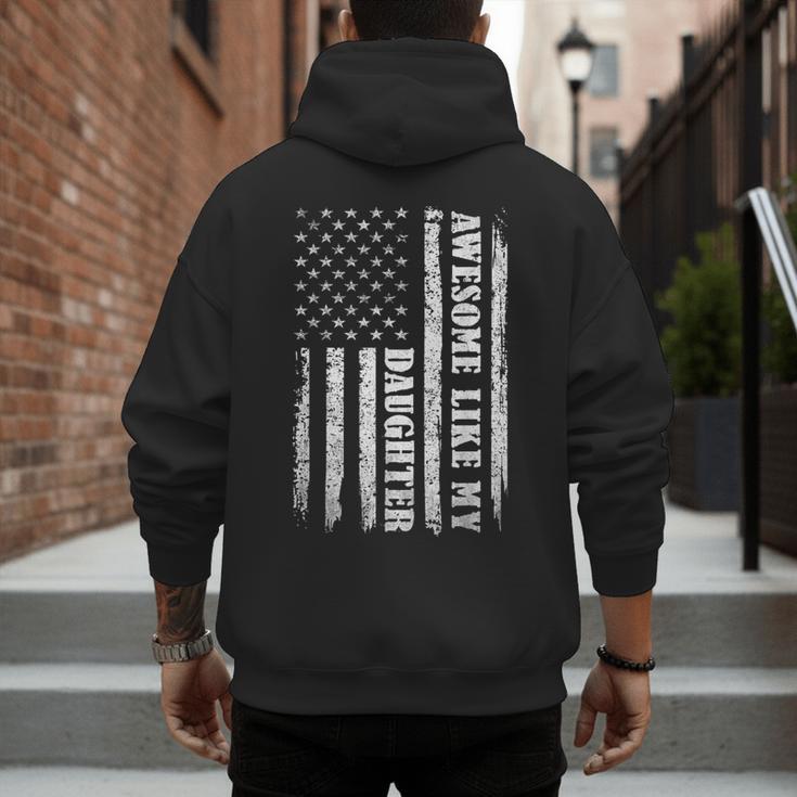 Awesome Like My Daughter Men For Dad Fathers Day Men's Hoodie Back Print