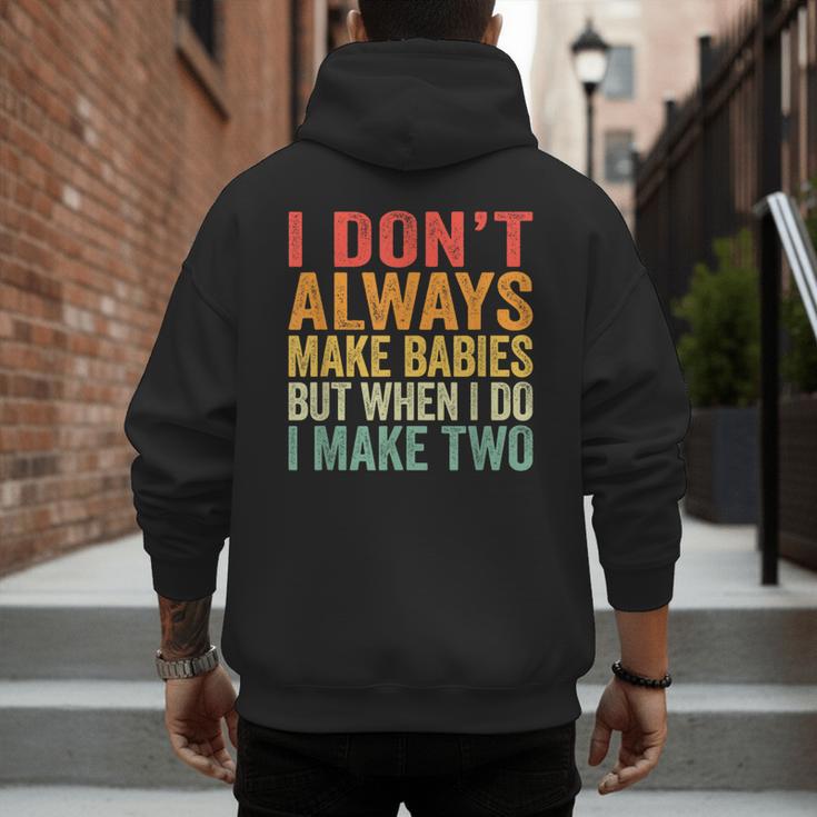 Baby Twins For Pregnant Mum Dad Men's Hoodie Back Print