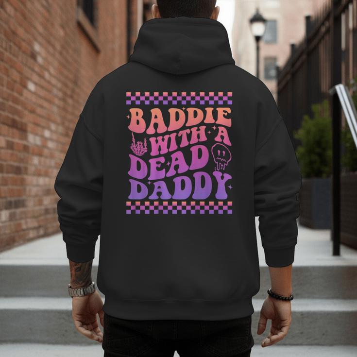 Baddie With A Dead Daddy Dead Dad Club Baddie On Back Men's Hoodie Back Print