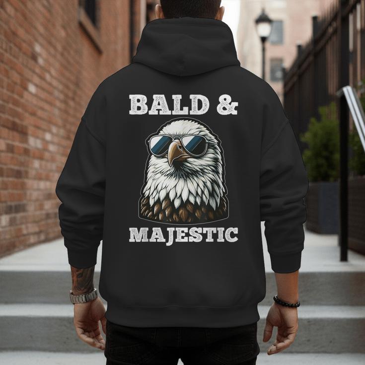 Bald & Majestic Sexy Bald Guy Dad Men's Hoodie Back Print