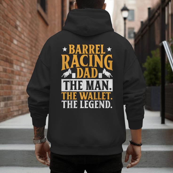 Barrel Racing Dad Horse Barrel Racer Men's Hoodie Back Print