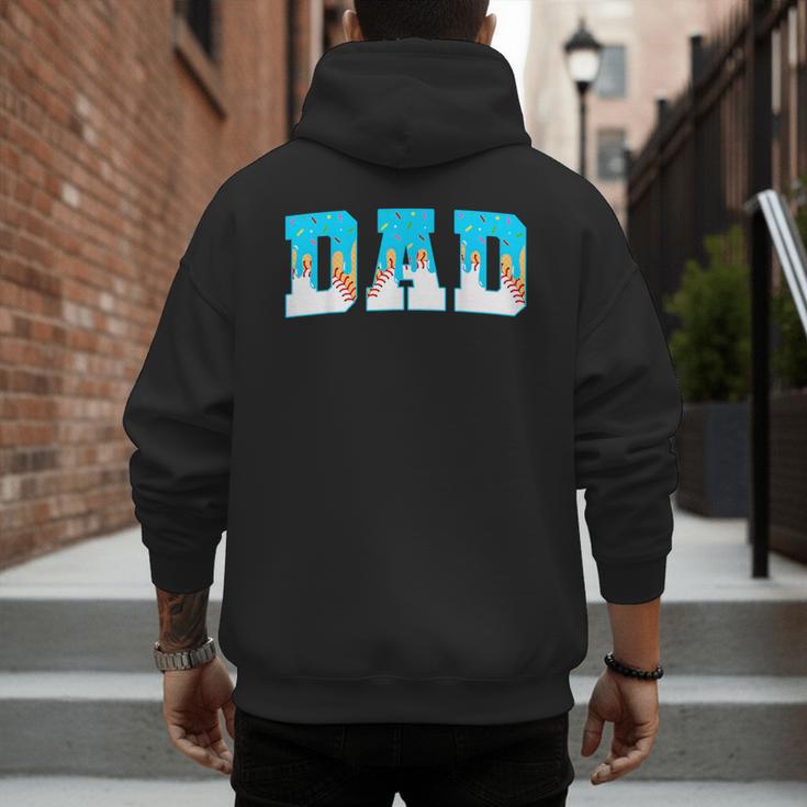 Baseball Dad Ice Cream Drip Happy Fathers Day Men's Hoodie Back Print Baseball Dad Ice Cream Drip Happy Fathers Day Men's Hoodie Back Print