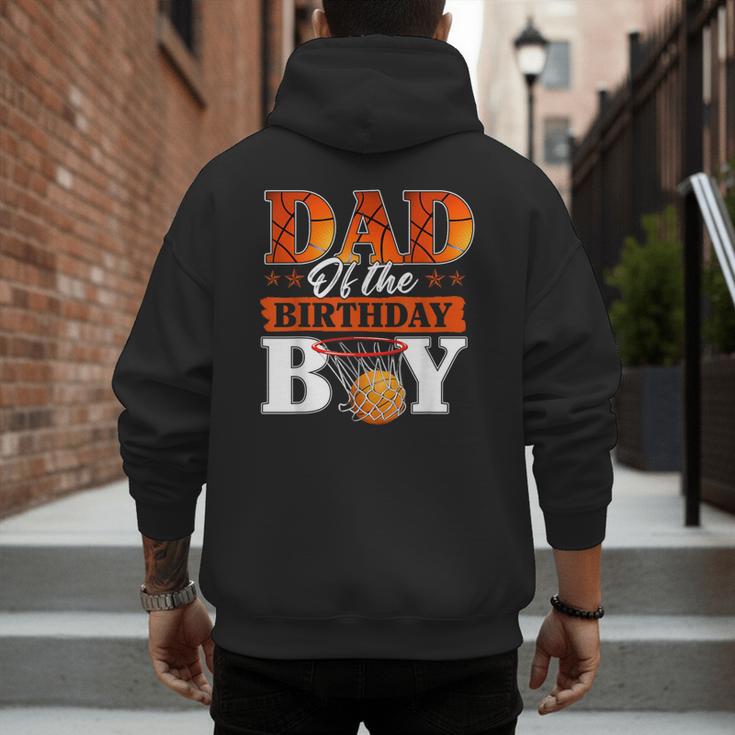 Basketball DAD Of The Birthday Boy Family Matching Men's Hoodie Back Print