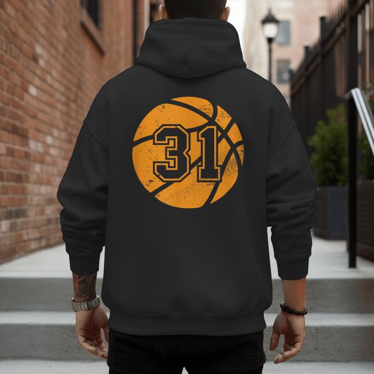 Basketball Player 31 Basketball Mom Dad Jersey Number 31 Men's Hoodie Back Print