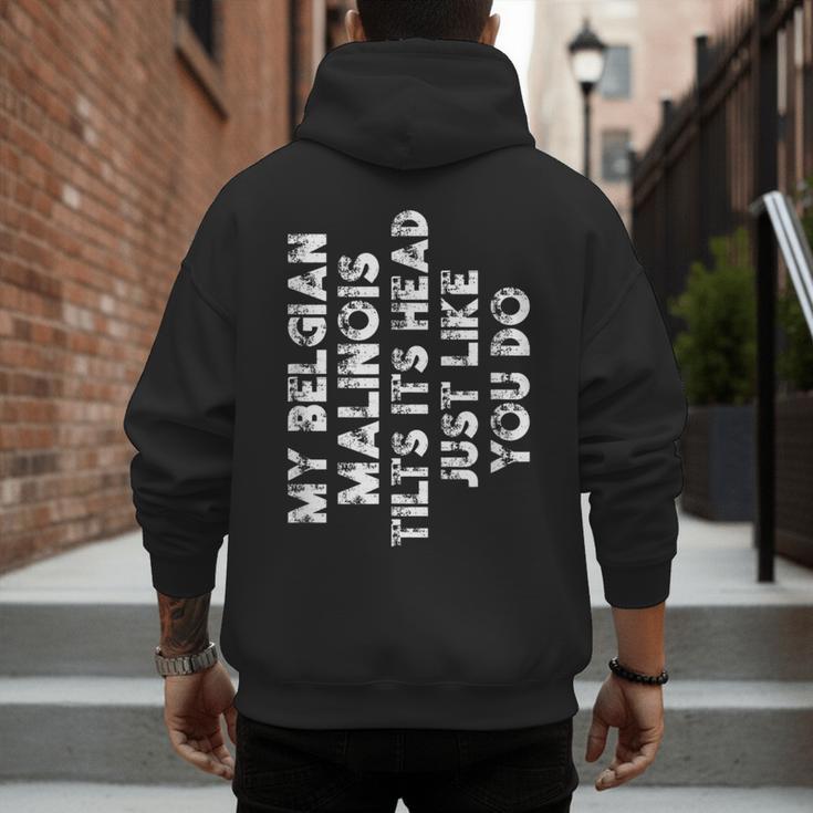 Belgian Malinois Mom Dad Dog Lover Women Men Kids Men's Hoodie Back Print