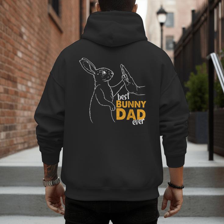 Best Bunny Dad Ever Rabbit Daddy Bunny Father Bunny Men's Hoodie Back Print Best Bunny Dad Ever Rabbit Daddy Bunny Father Bunny Men's Hoodie Back Print