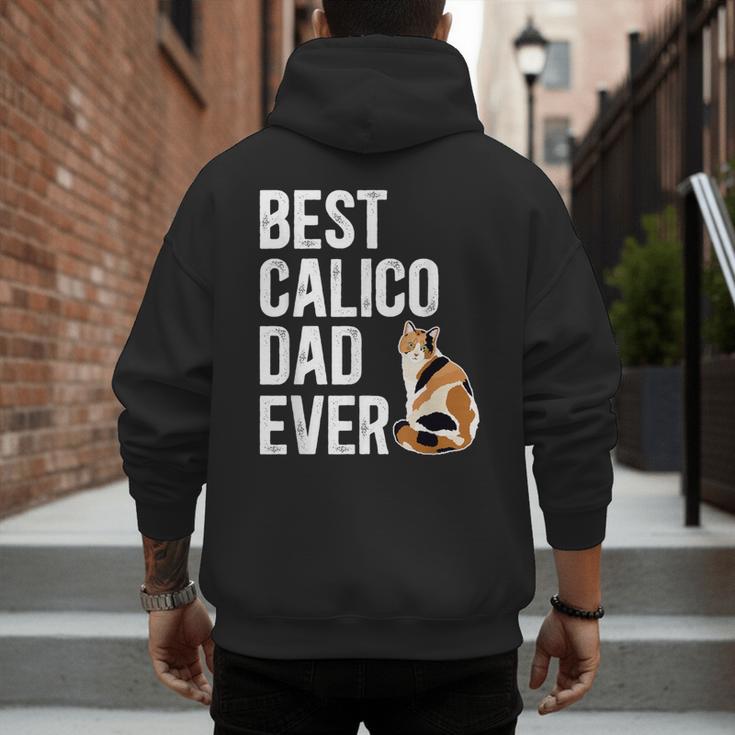 Best Calico Cat Dad Ever Calico Cat Lover Calico Cat Owner Men's Hoodie Back Print