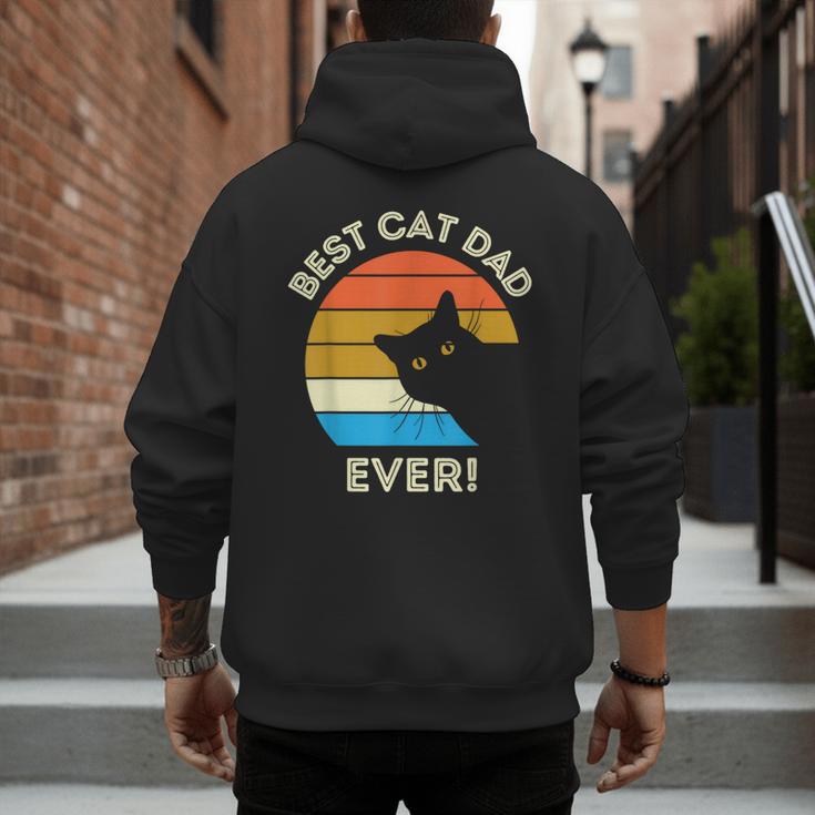 Best Cat Dad Ever Men Men's Hoodie Back Print