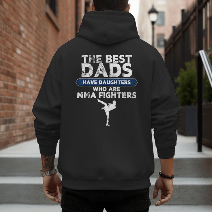 The Best Dads Have Daughters Who Are Mma Fighters Vintage Men's Hoodie Back Print