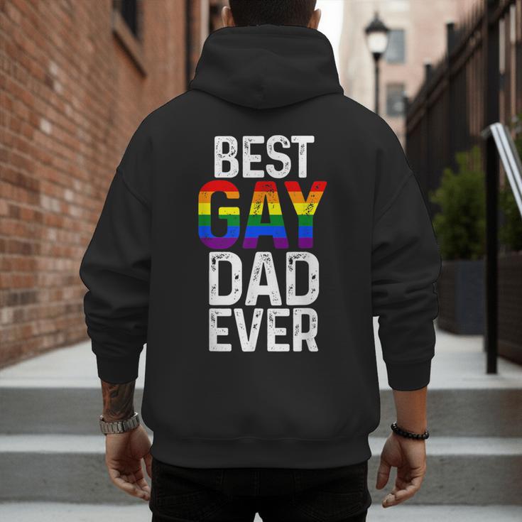 Best Gay Dad Ever LGBTQ Men's Hoodie Back Print