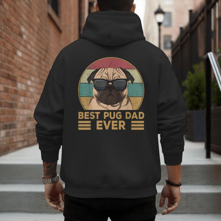Best Pug Dad Ever Pug Dog For Men And Boys Men's Hoodie Back Print