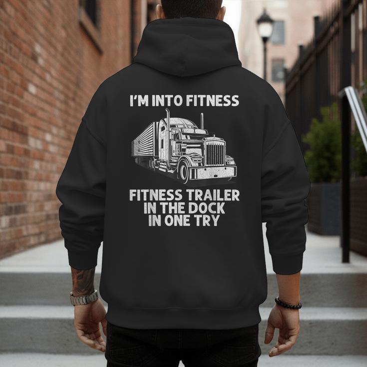 Best Truck Driver Art For Men Dad Women Trucking CDL Trucker Men's Hoodie Back Print