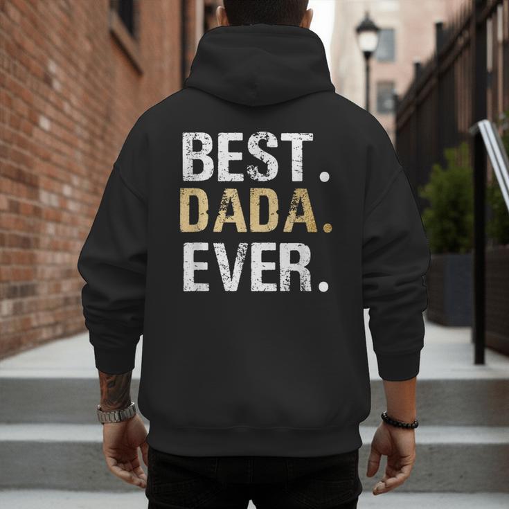 Birthday Fathers Day Christmas For Dada Dada From Granddaughter Grandson Best Dada Men's Hoodie Back Print