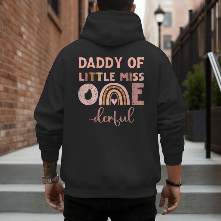 Boho Daddy Of Miss Onederful 1st Birthday Girl Cute Small Men's Hoodie Back Print