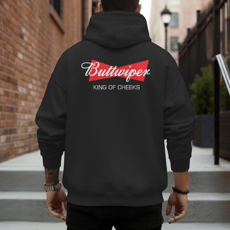 Buttwiper New Dad Beer Inspired Diaper Shower Men's Hoodie Back Print