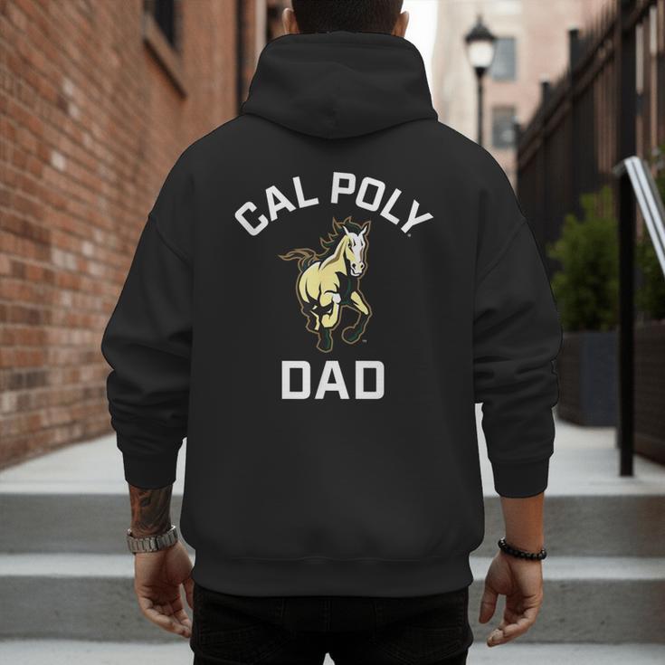 Cal Poly Mustangs Arched Dad Men's Hoodie Back Print