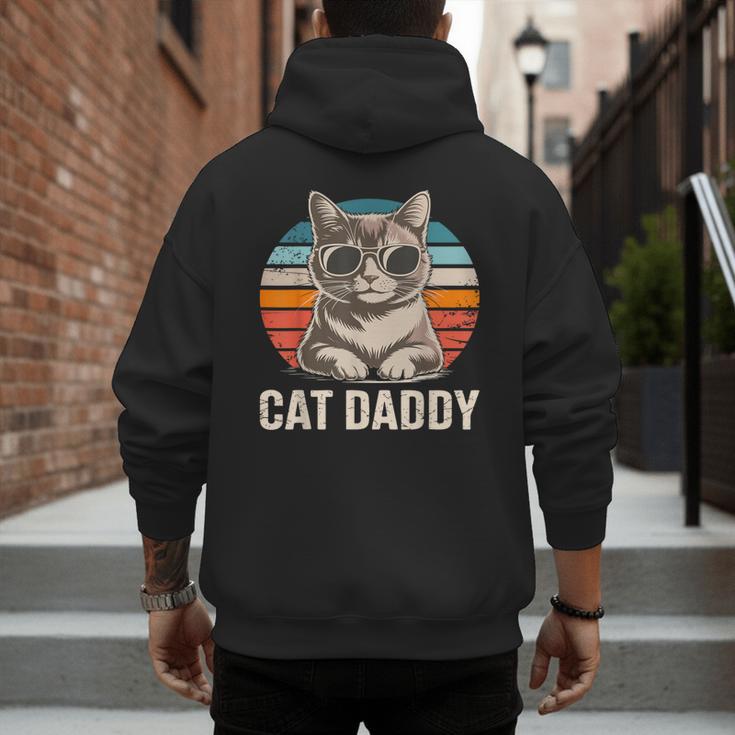 Cat Daddy Shirt Men Cat Lover Dad Fathers Day Men's Hoodie Back Print