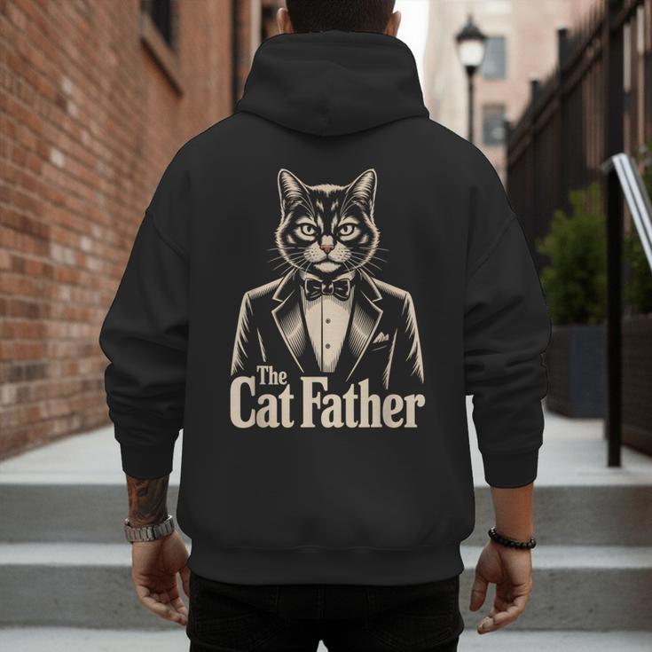 Cat Lover The CatFather Cat Dad Men's Hoodie Back Print