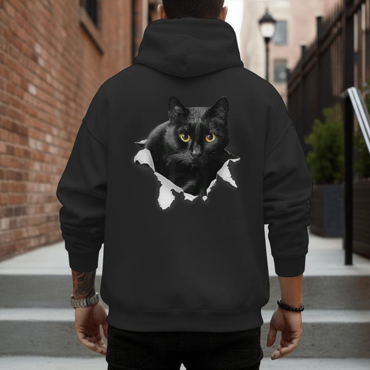 Cat Torn Cloth For Cat Lover Cat Dad Cat Mom Men's Hoodie Back Print