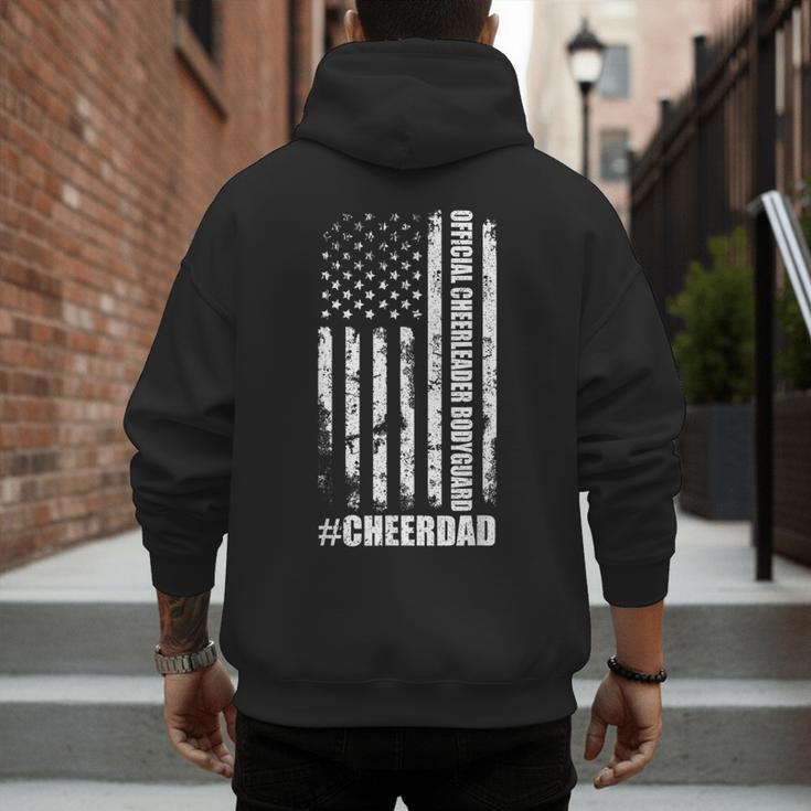 Cheer Dad Bodyguard Family Father Cheerleader Squad Men's Hoodie Back Print Cheer Dad Bodyguard Family Father Cheerleader Squad Men's Hoodie Back Print