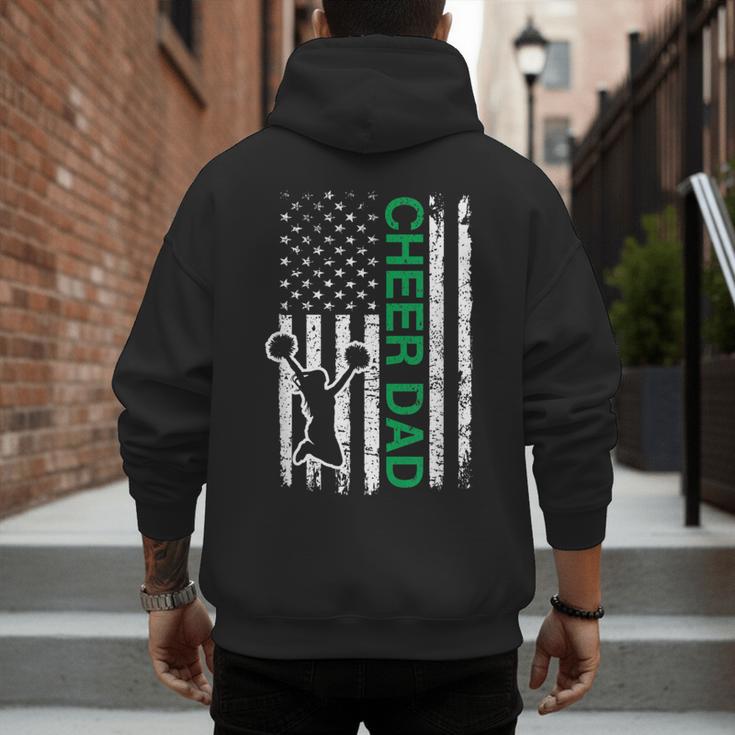 Cheer Dad Flag Green Cheerleading Men's Hoodie Back Print Cheer Dad Flag Green Cheerleading Men's Hoodie Back Print