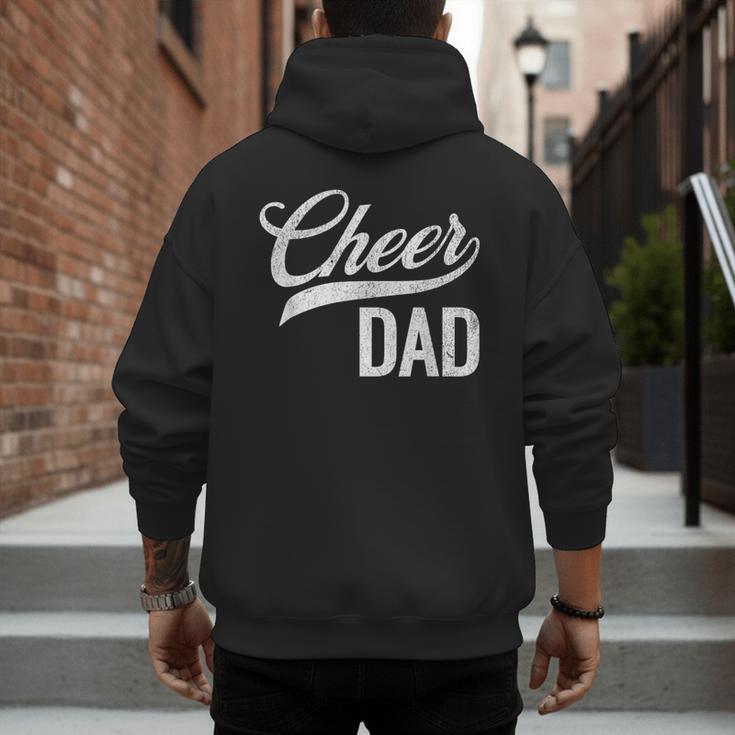 Cheer Dad Green Cheerleading Matching Parents Men's Hoodie Back Print