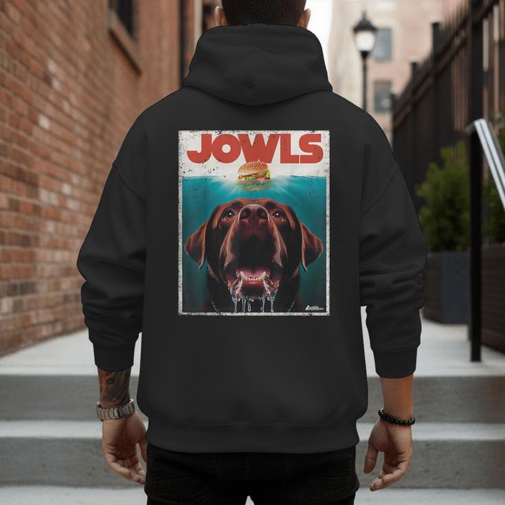 Chocolate Lab Jowls Labrador Retriever Dog Mom Dad Men's Hoodie Back Print
