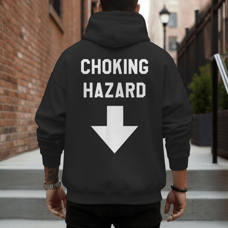 Choking Hazard Adult Dad Joke Men's Hoodie Back Print