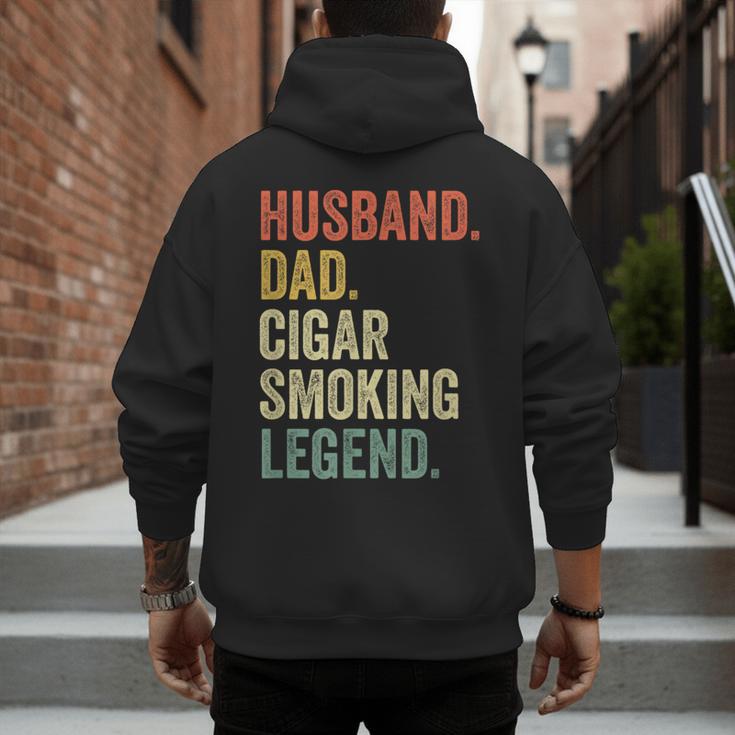Cigar Lover For Dad Men Vintage Cigar Saying Men's Hoodie Back Print
