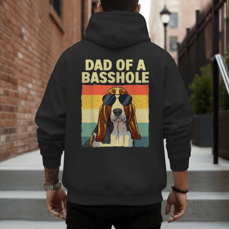 Cool Basset Hound For Men Dad Dog Basset Hound Lovers Men's Hoodie Back Print