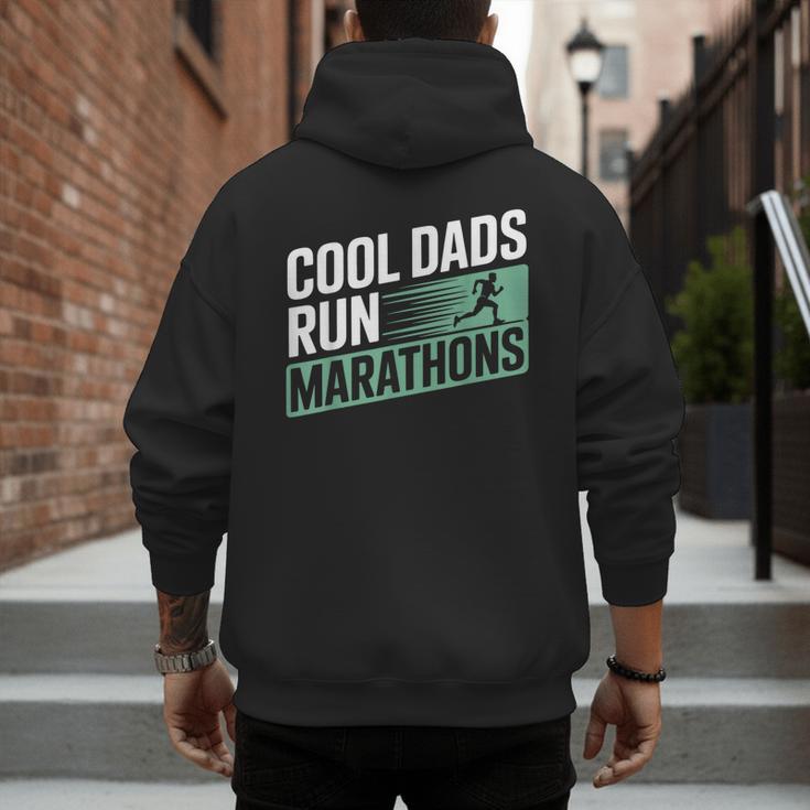 Cool Dads Run Marathons Marathon Running Runner Men's Hoodie Back Print