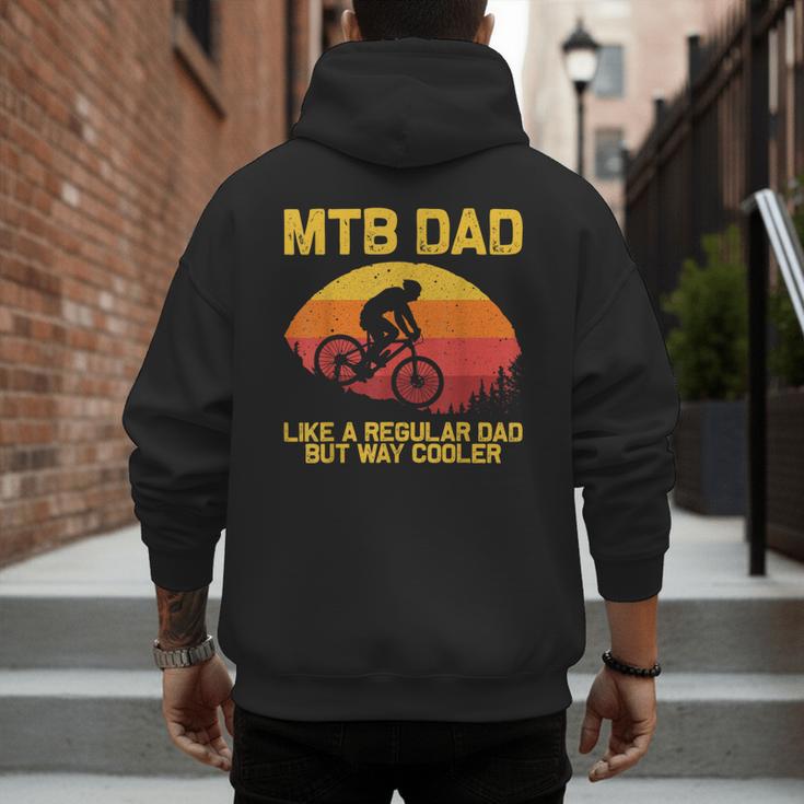 Cool Mountain Biking For Dad Father Biker MTB Bicycle Bike Men's Hoodie Back Print