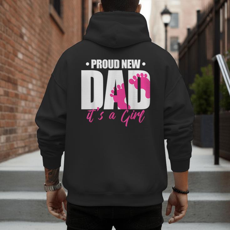 Cool Parent Apparel Proud New Dad It's A Girl Classic Fit Short Sleeve Crew Neck T-Shirt Small Men's Hoodie Back Print