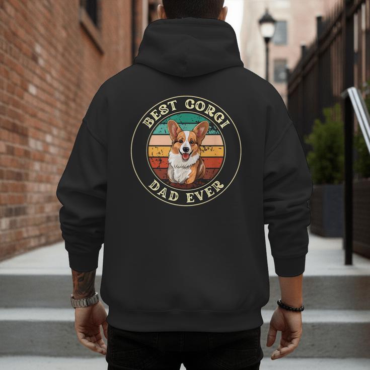 Corgi Dad Idea For Men Men's Hoodie Back Print