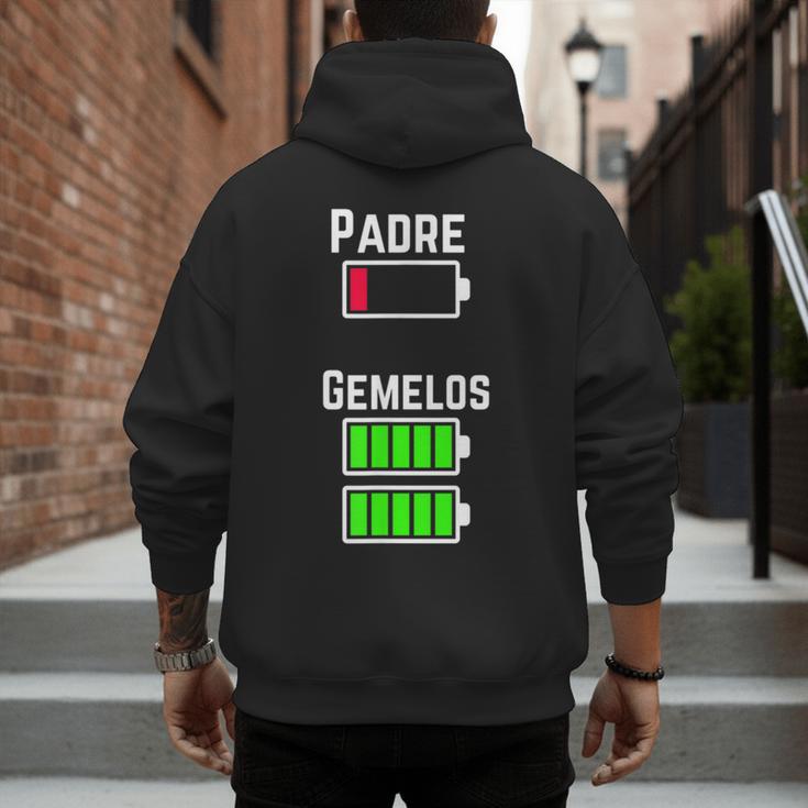 Cufflinks Battery Filled Tired Dad Low Battery Charge Men's Hoodie Back Print