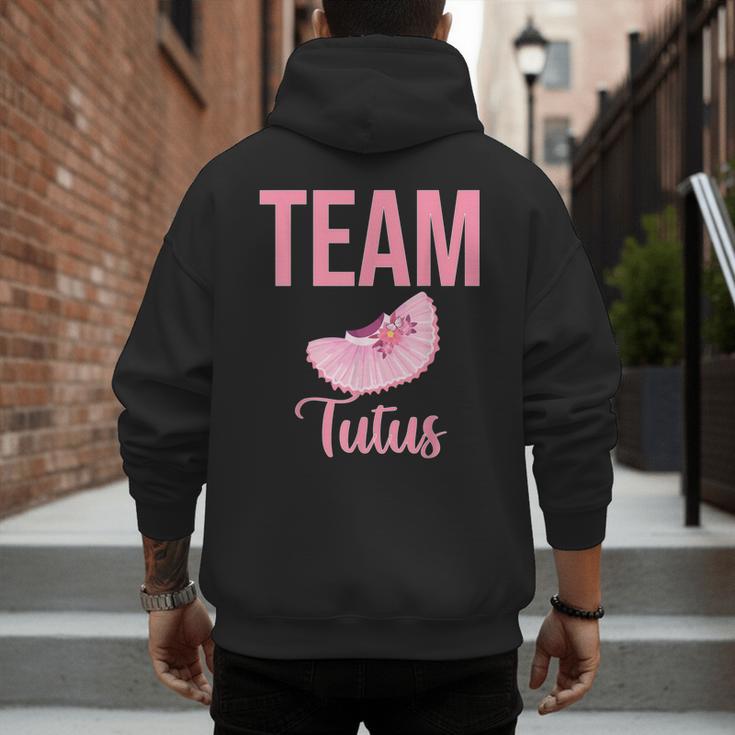 Cute Team Tutus Gender Reveal For Mom And Dad Men's Hoodie Back Print Cute Team Tutus Gender Reveal For Mom And Dad Men's Hoodie Back Print