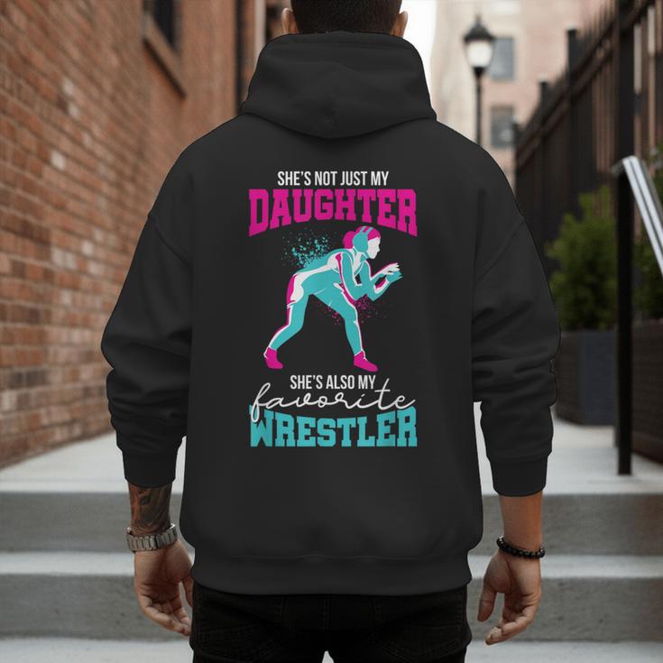 Cute Wrestling Daughter Favorite Wrestler Dad Mom Men's Hoodie Back Print