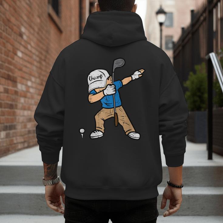 Dabbing Golfer Golfing Golfer Dad Men Boys Kids Youth Men's Hoodie Back Print