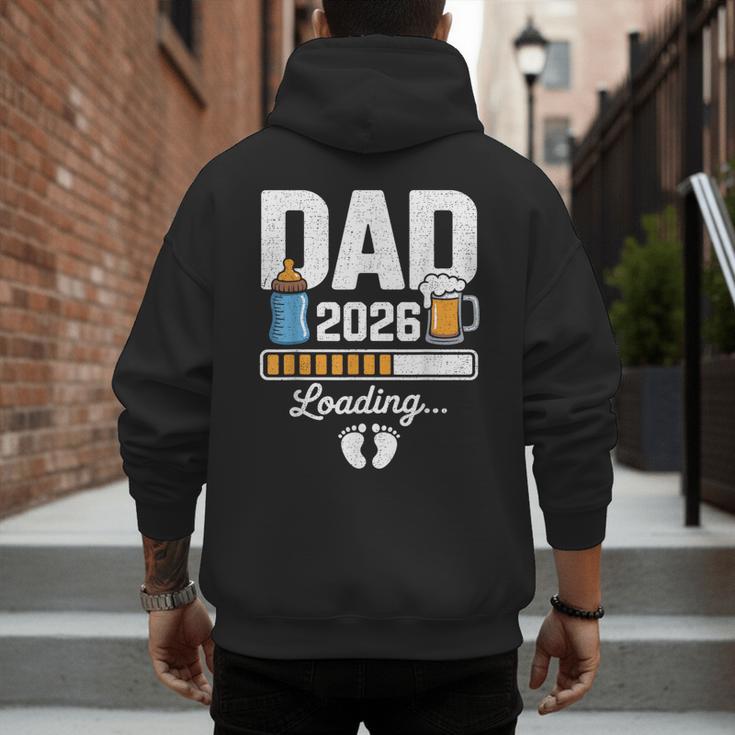 Dad 2026 Loading Expecting New Baby Announcement Men Men's Hoodie Back Print