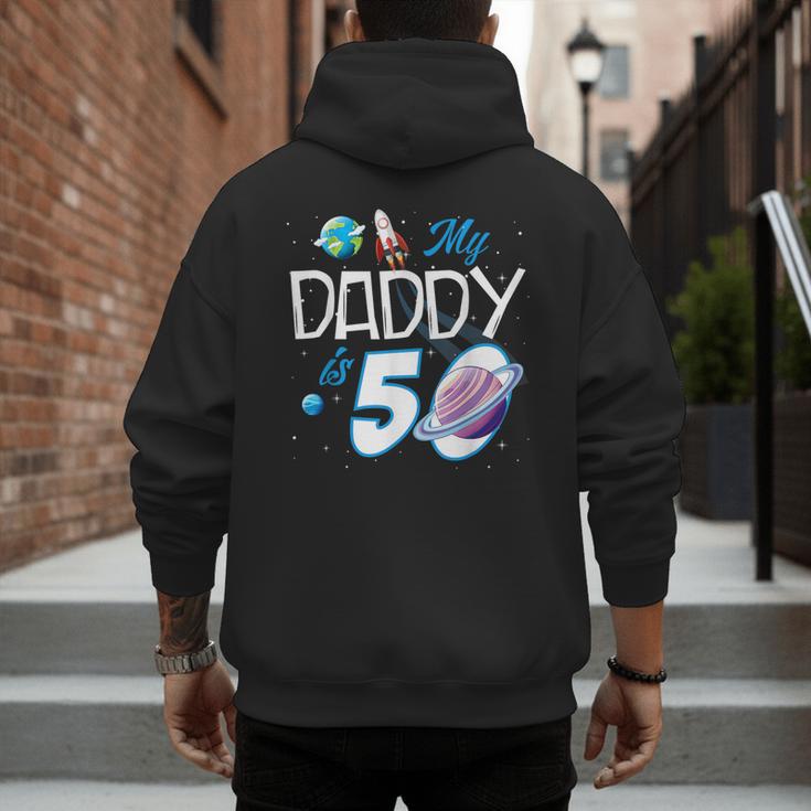 My Dad Is 50 Years Daddy Father 50th Years Birthday Men's Hoodie Back Print