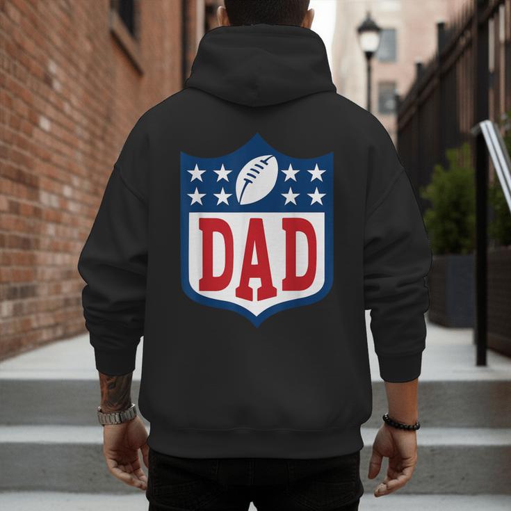 Dad American Football Happy Birthday Family Matching Retro Men's Hoodie Back Print Dad American Football Happy Birthday Family Matching Retro Men's Hoodie Back Print