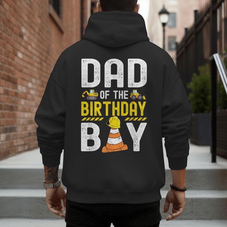 Dad Of The Birthday Boy Construction Worker Bday Men's Hoodie Back Print