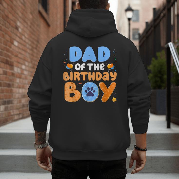 Dad Of The Birthday Boy Dog Lover Family Matching Men's Hoodie Back Print