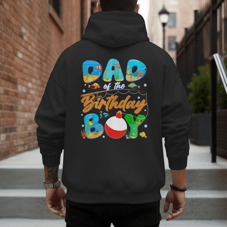 Dad Of The Birthday Boy Ofishally One Family Matching Party Men's Hoodie Back Print